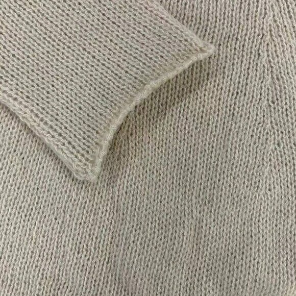 Khaki Casual Women's Solid Color Batwing Sleeve Round Neck Knit Sweater - Picture 5 of 5